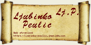 Ljubinko Peulić vizit kartica